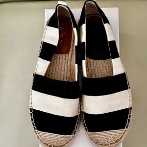 ⭐️ Moving Sale ⭐️ $20 & under ⭐️ Ralph Lauren Black and Beige Stripe Espadrilles